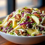 Apple Coleslaw with Cranberries and Pecans