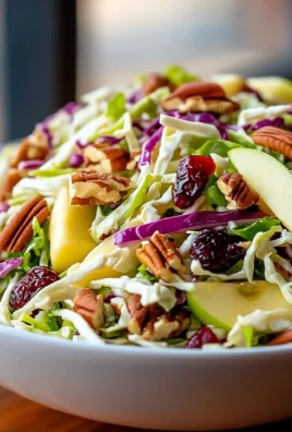 Apple Coleslaw with Cranberries and Pecans