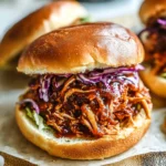 BBQ Pulled Chicken Burgers (Sandwiches and Sliders)
