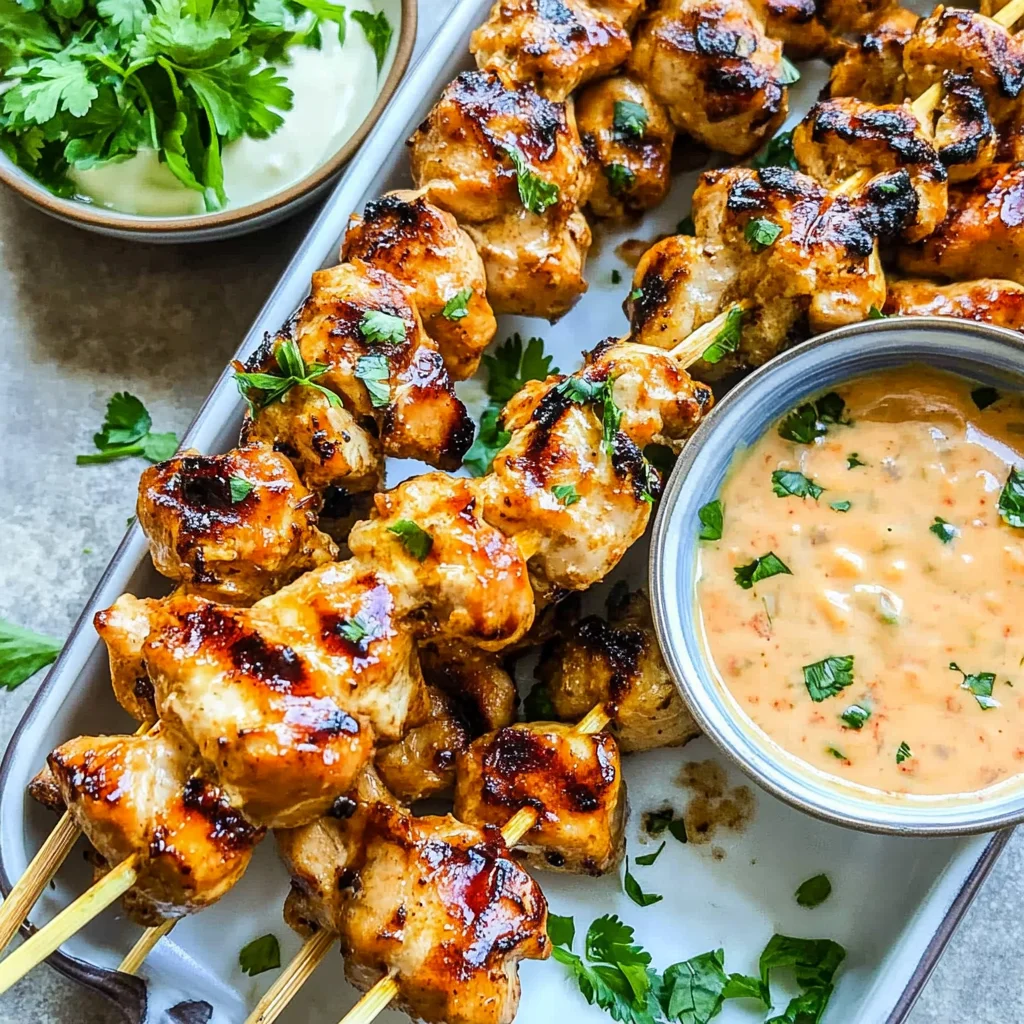 Bang Bang Chicken Skewers