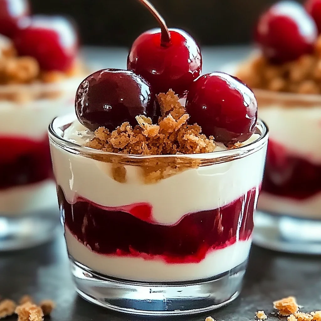 No-Bake Cheesecake Parfait with Cherry Pie Filling
