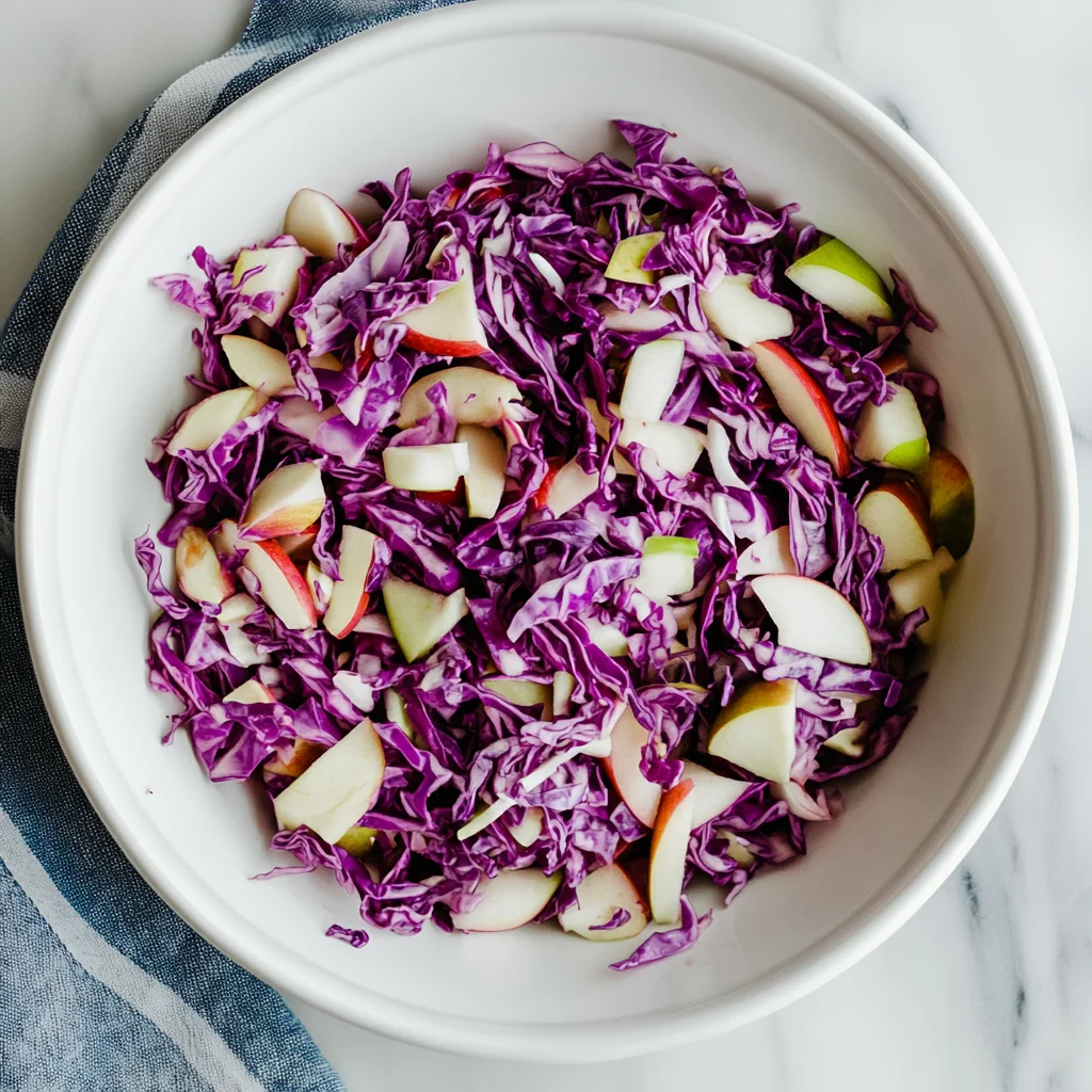 Red Cabbage Apple Slaw