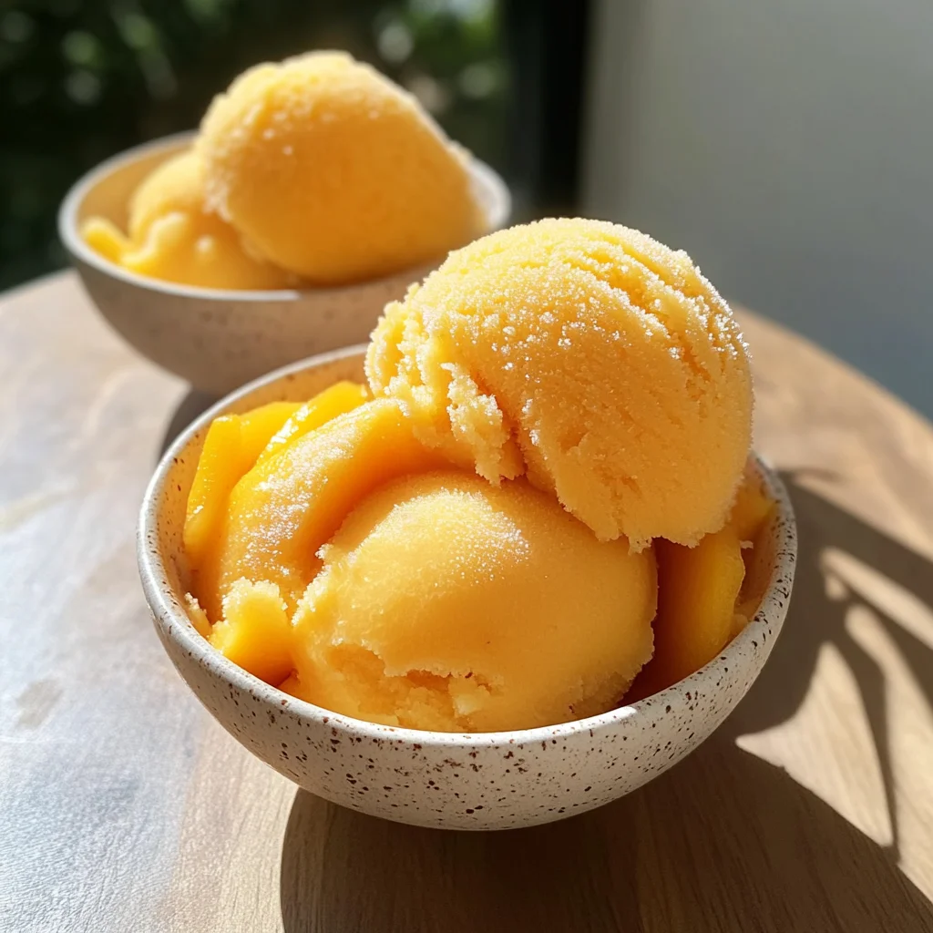 4-Ingredient Peach Sorbet