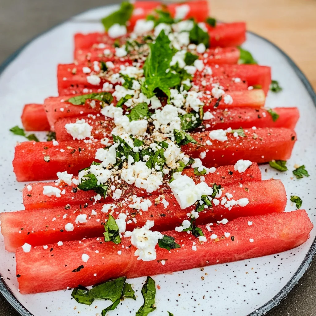 Epic Watermelon Fries With Feta