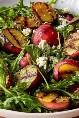 Grilled Plum and Arugula Salad