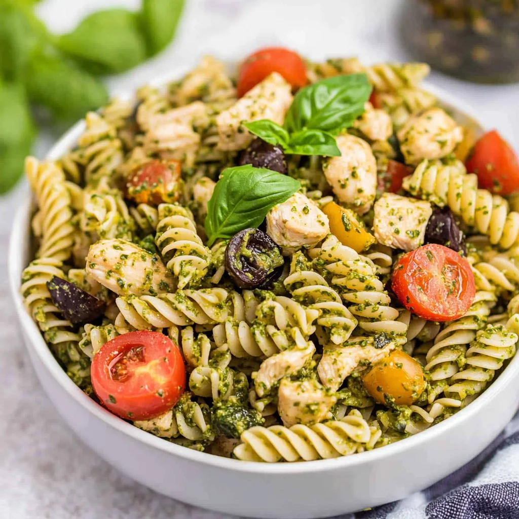 Pesto Chicken Pasta Salad