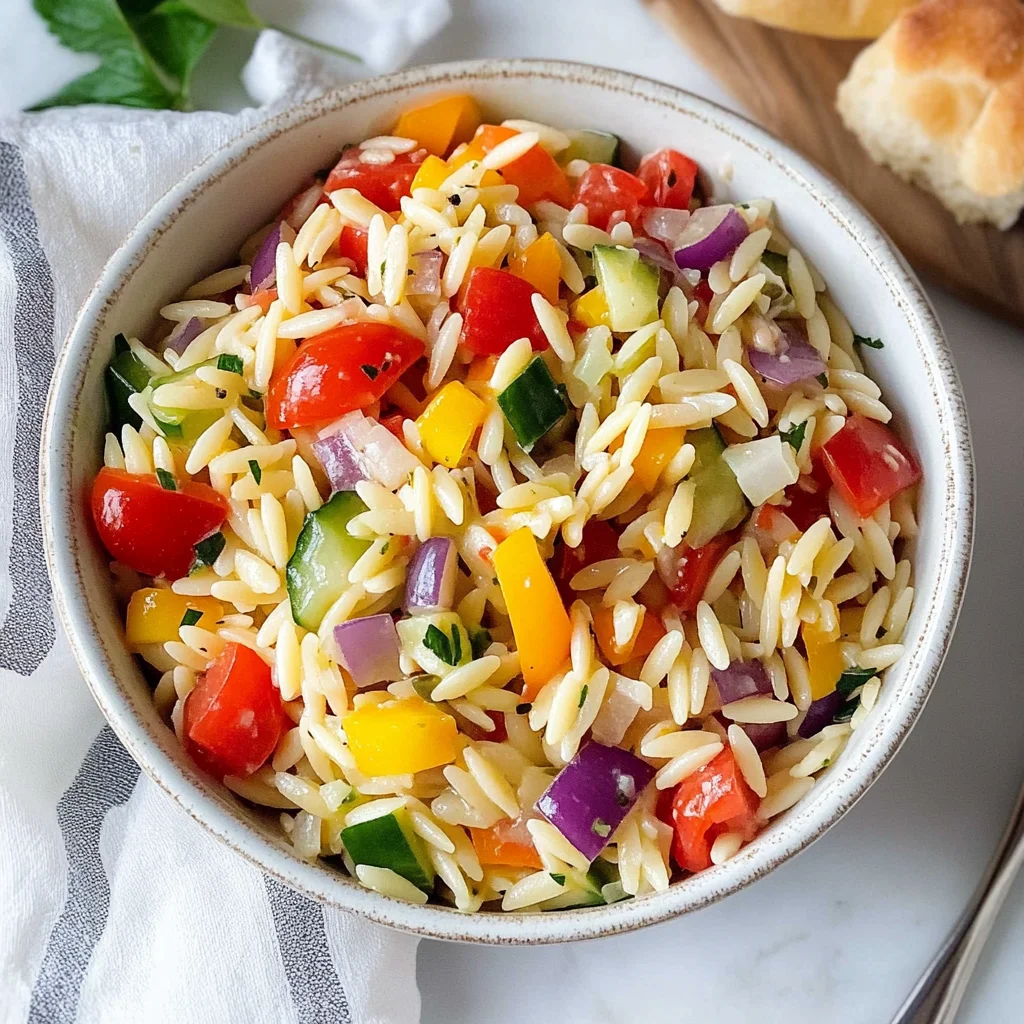 Rainbow Orzo Salad