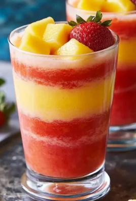 Strawberry Mango Layered Mocktail