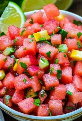 Sweet and Spicy Watermelon Salsa