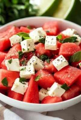 Watermelon Basil Feta Salad
