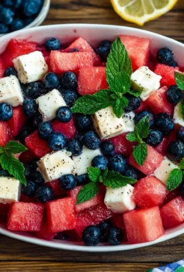 Watermelon Blueberry Salad