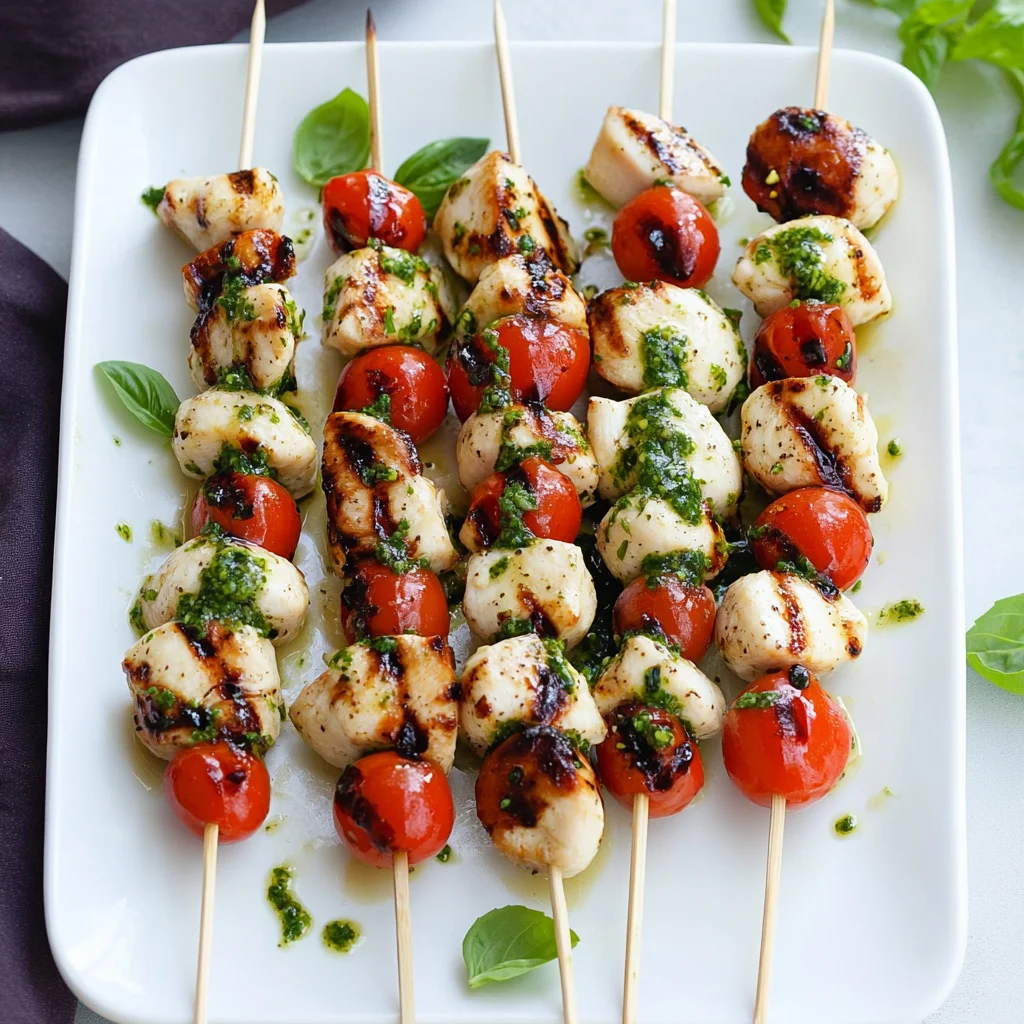 Chicken Caprese Skewers