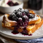 Cream Cheese Stuffed Blackberry Compote French Toast