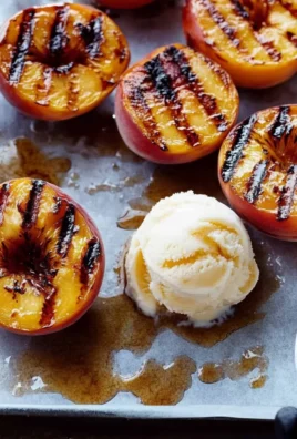 Grilled Peaches with Vanilla Ice Cream
