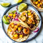 Grilled Shrimp Tacos with Peach Salsa
