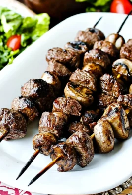 Grilled Steak Kabobs (with Mushrooms)
