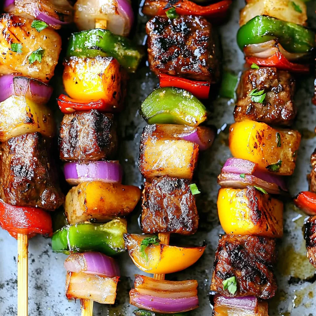 Hawaiian Steak Kabobs