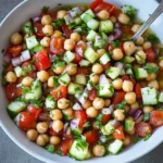 Marinated Chickpeas with Tomatoes and Cucumber