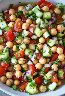 Marinated Chickpeas with Tomatoes and Cucumber