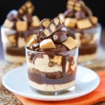 Mini Reese's Chocolate Peanut Butter Cheesecake Trifles