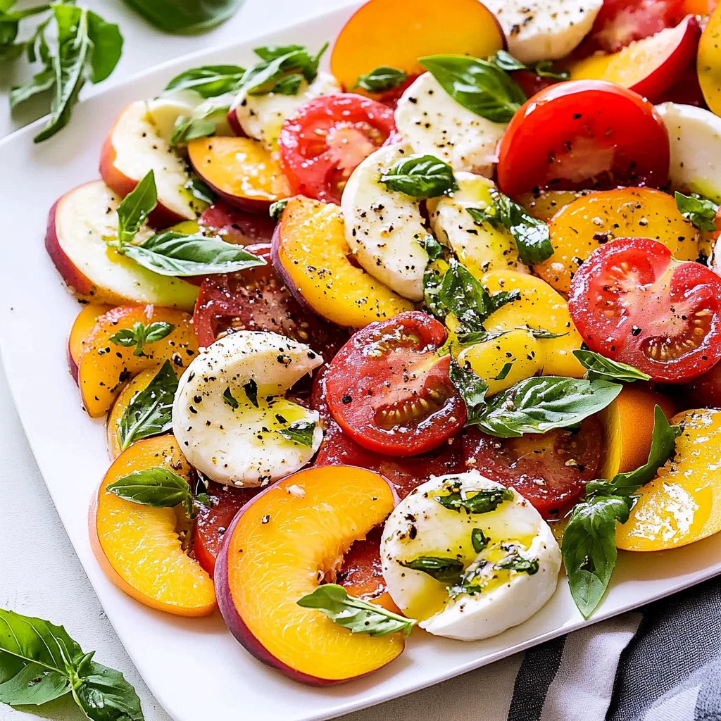 Peach Tomato Caprese Salad
