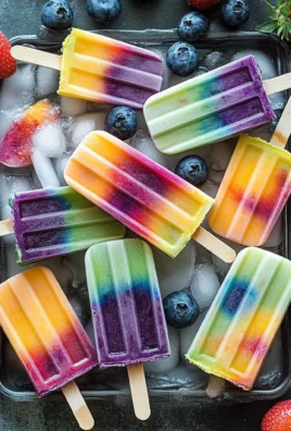 Rainbow Popsicles