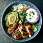 Shawarma-Spiced Grilled Chicken with Garlic Yogurt Sauce