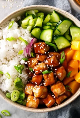 Teriyaki Chicken Poke Bowls