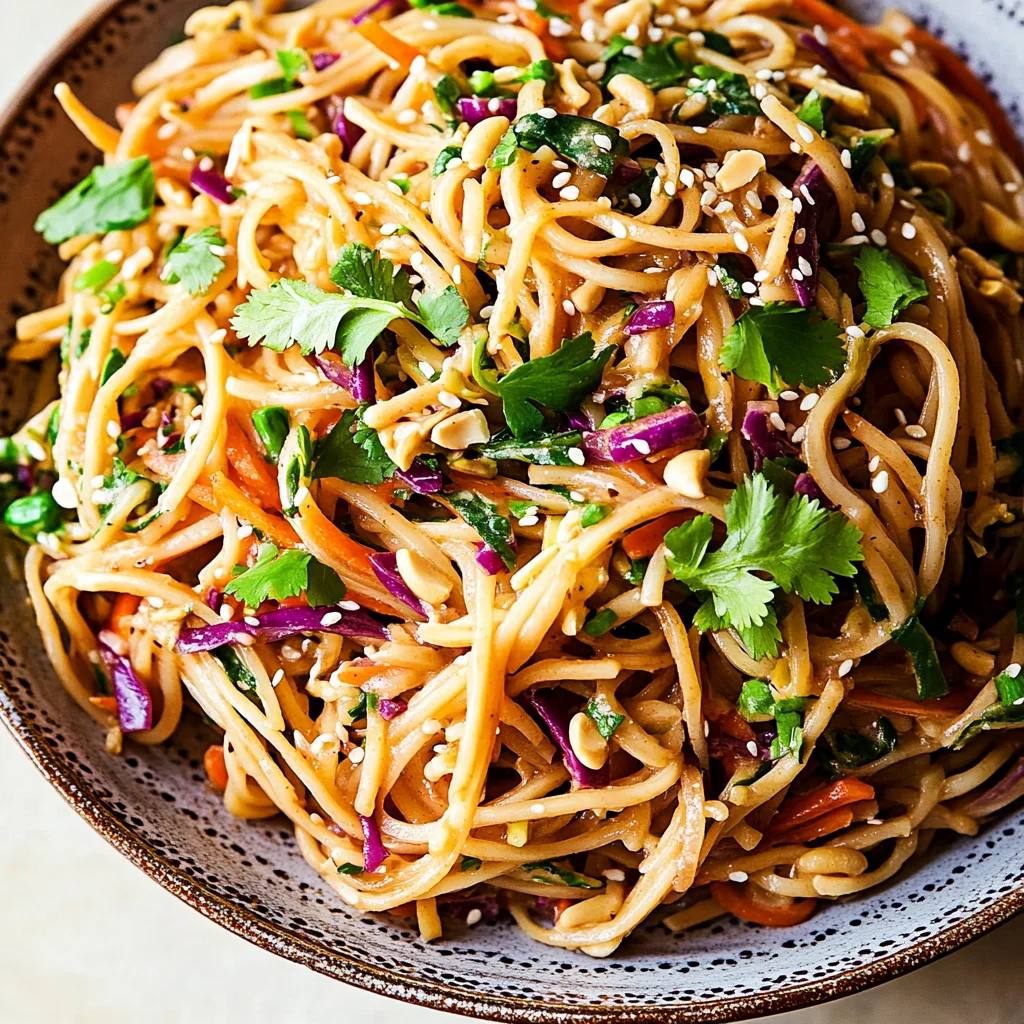Asian Noodle Salad in Peanut Dressing