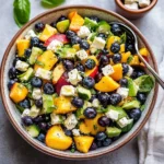 Blueberry Peach Feta Salad