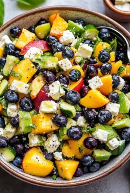 Blueberry Peach Feta Salad