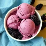 Fresh Blackberry Ice Cream (No Churn)