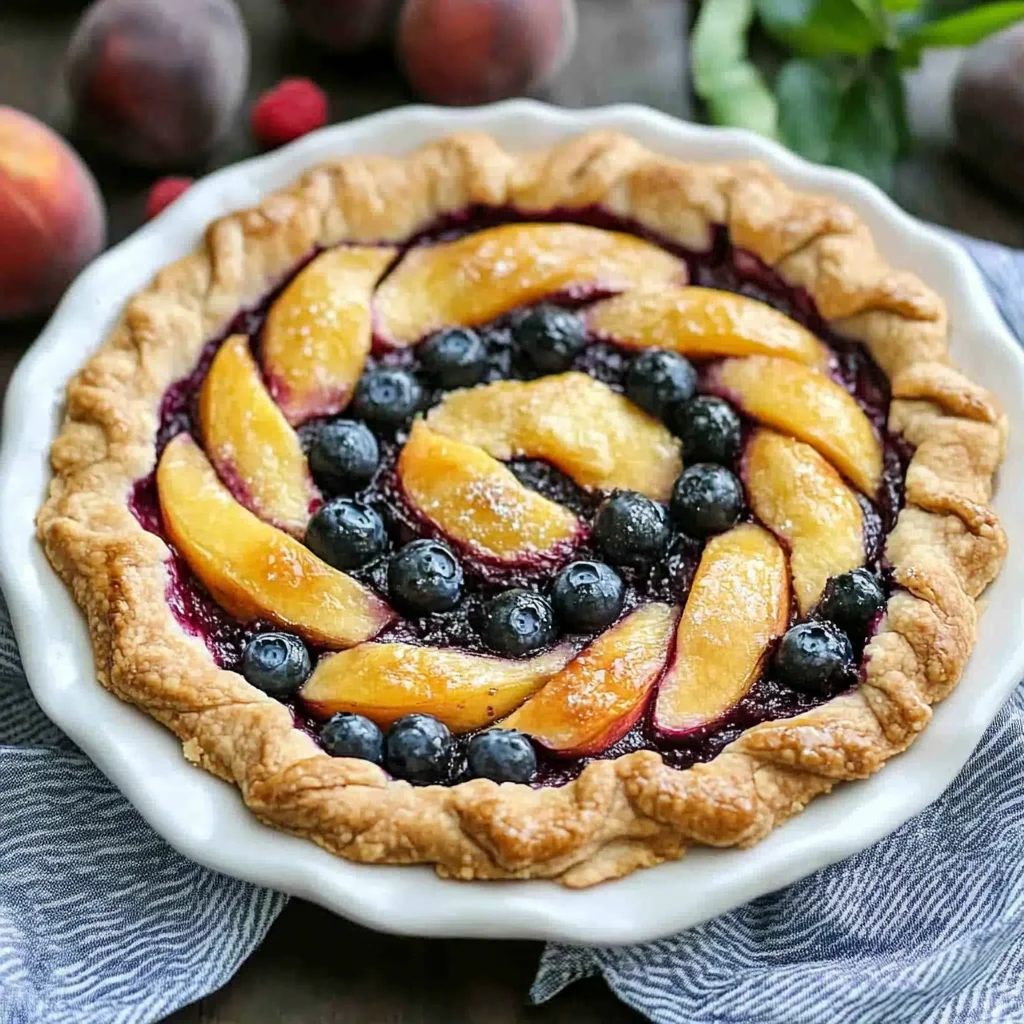 Grilled Berry Peach Pie