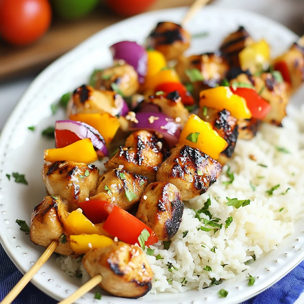 Grilled Teriyaki Chicken Kabobs