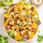 Loaded Chicken Taco Salad with Creamy Lime-Cilantro Dressing