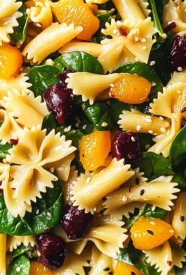 Mandarin Pasta Spinach Salad with Teriyaki Dressing