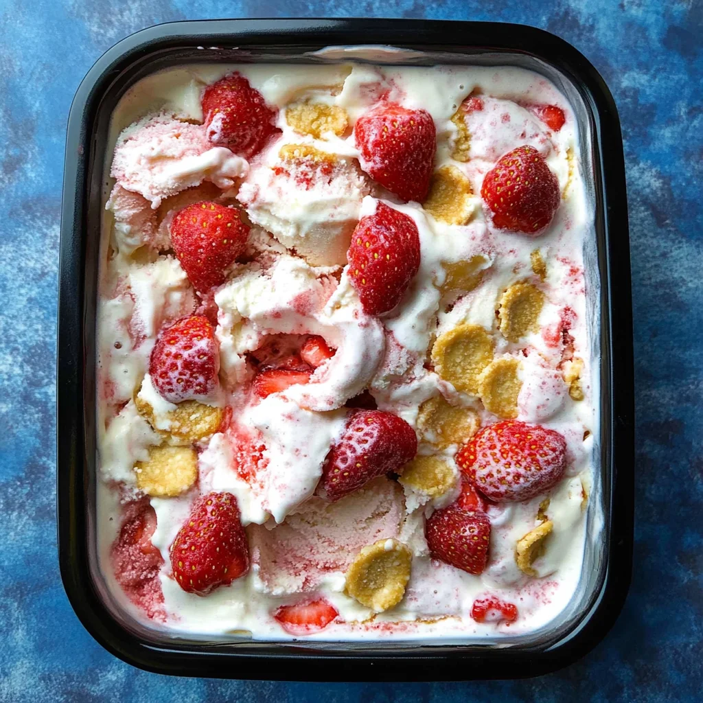 No-Churn Strawberry Cheesecake Ice Cream