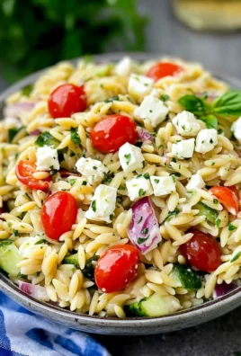 Orzo Pasta Salad Recipe with Feta