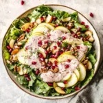 Pear Salad with Creamy Pomegranate Dressing