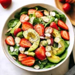 Strawberry Avocado Spinach Salad with Poppyseed Dressing