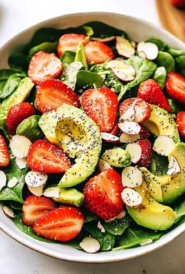 Strawberry Avocado Spinach Salad with Poppyseed Dressing