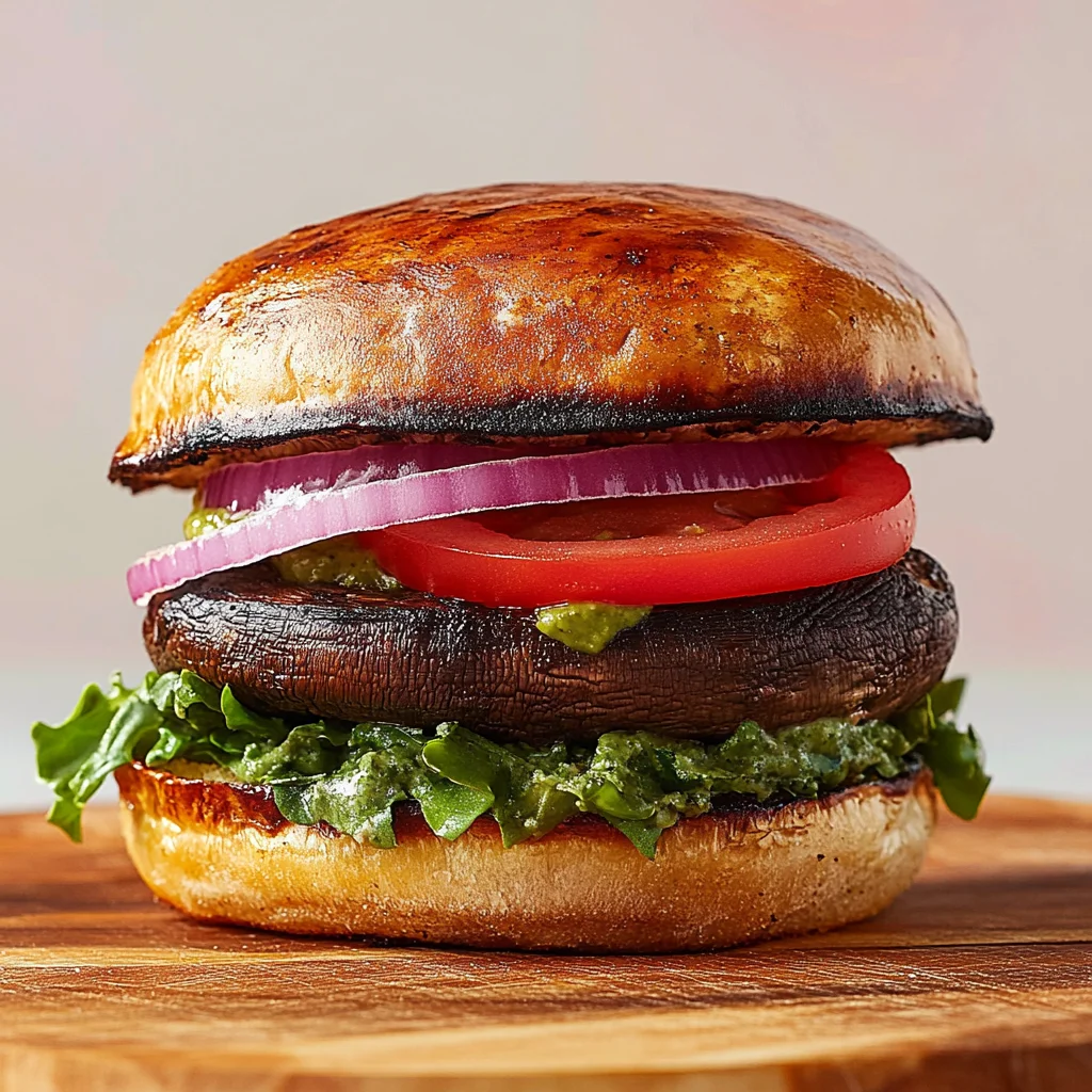 The Best Grilled Portobello Mushroom Burger