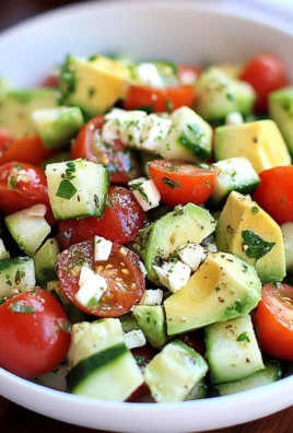 Tomato, Cucumber, Avocado Salad