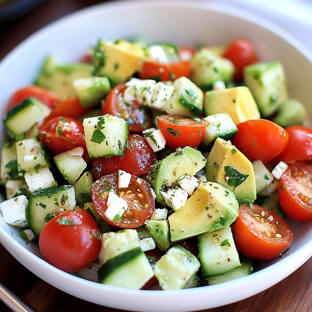 Tomato, Cucumber, Avocado Salad