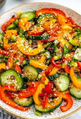 Viral TikTok Cucumber & Bell Pepper Salad