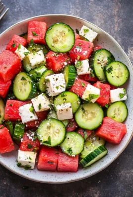 Watermelon Cucumber Salad Recipe