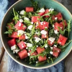 Watermelon Salad with Arugula, Feta, & Fresh Herbs