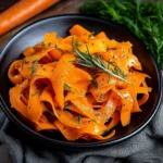 Carrot Ribbons in Rosemary Butter Sauce