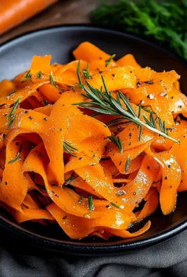 Carrot Ribbons in Rosemary Butter Sauce