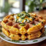 Cheddar Jalapeño Cornbread Waffles